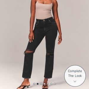 Abercrombie and Fitch Black Ripped Jeans
